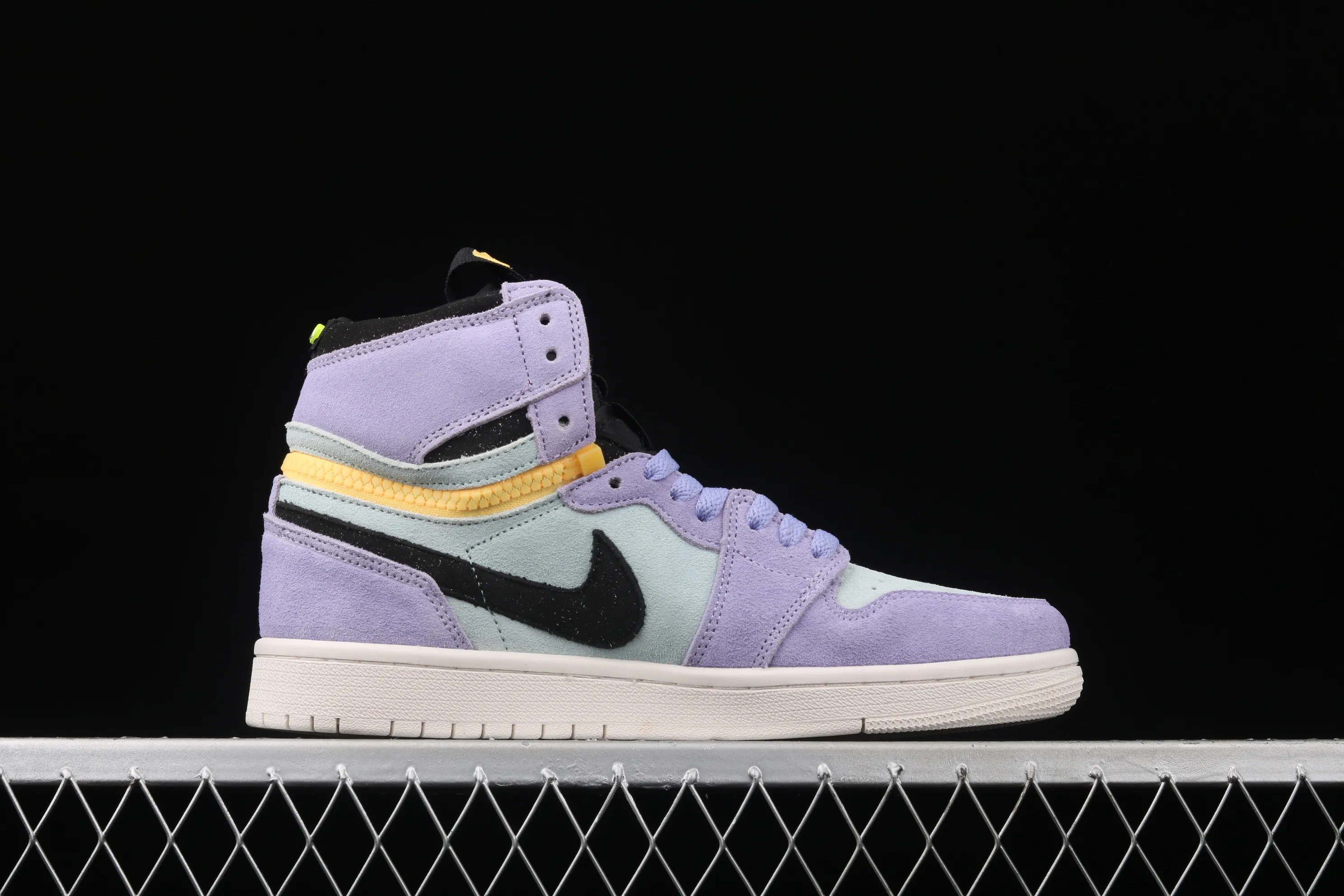 All categories Air Jordan Jordan series basketball shoes Air Jordan 1 High Z version Air Jordan 1 Switch "Violet" AJ1 Joe 1 Violet zipper High-top cultural basketball shoes CW6576-500